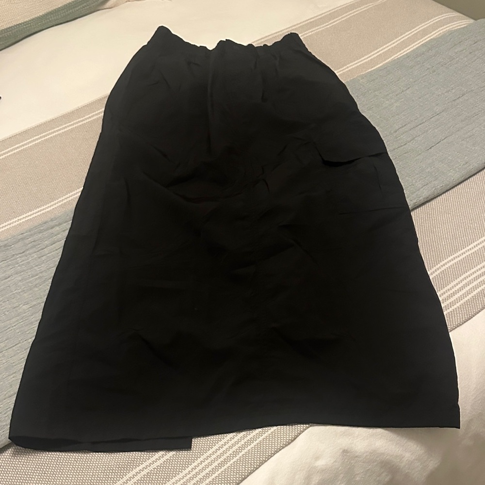 Aerie Black Midi Skirt